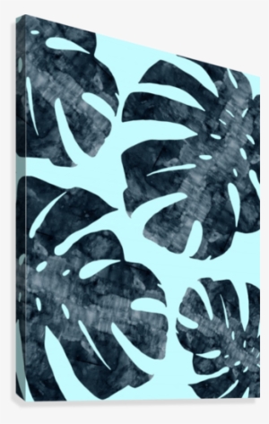 Watercolor Leaves Tropical Canvas Print - Set Of Leaves On Pink Background Backpack #120668