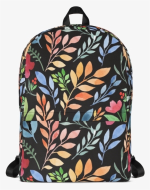 Watercolor Floral Print Backpack - Backpack #121162