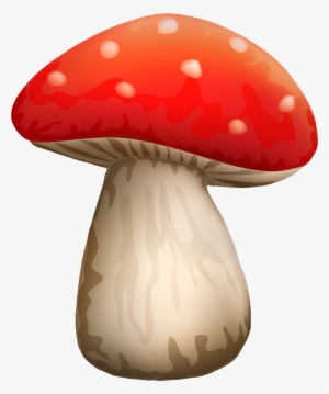 Poisonous Red Mushroom With White Dots Png Clipart - Red Mushroom Png #121786
