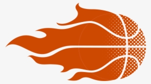 Basketball Logo Sport - Fire Basketball Vector Art #121924