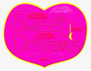 Lettering Sweet Dreams Art Framed Inside A Heart - Sweet Dreams (are Made Of This) #122436