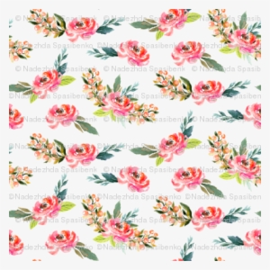 The Pattern Of Bright Watercolor Flowers - Aquarell Mit Blumen Auf Rosa Orangen-und Mauspads #122494