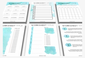 Lesson Slides & Canva Worksheet Templates Watercolor - Bulletin Board Poster Art Pvc Storage Pocket Chart #122520