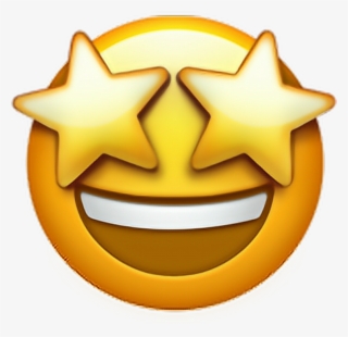 Star Emoji Transparent Png - Emoji Ojos De Estrella #122662