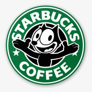 Starbucks Logo With Felix The Cat - Acmiran Starbucks Cute Cat Personalize Knitted Hat #122950