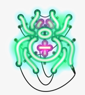 Green Spider Watercolor Hand Painted Transparent - Christmas Day #123086