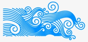 Curly Waves Png - Sea Wave Clipart Transparent #123128