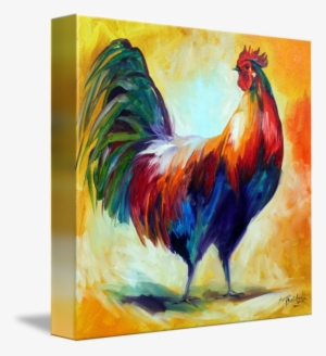 "red Wing Rooster" By Marcia Baldwin, Wesley - Rooster Painting #123223