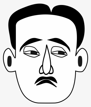 Sad Face Drawing At Getdrawings - Art Black And White Face #123590