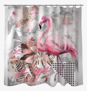 Triangles And Circle With Grunge Textures - Flamingo #123699