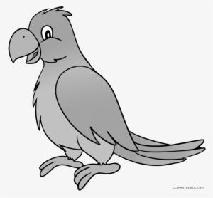 Grayscale Animal Free Black White Images Clipartblack - Parrot Black And White #123853