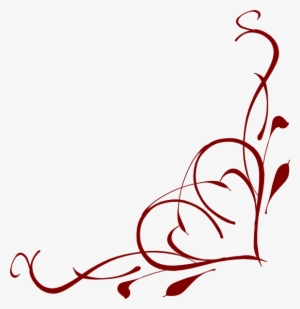 Decorative Border Clipart Scrollwork - Heart Corner Border Png #124128