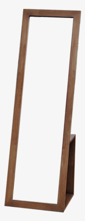 Rubber Wood Standing Mirror With Storage - Standing Mirror Png #124858