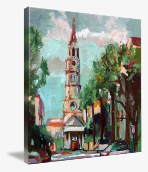 "st Phillips Church Charleston Sc Oil Painting Gine" #124964