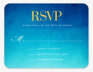 Watercolor Shine Foil Pressed Reply Card - Graphic Design #125024