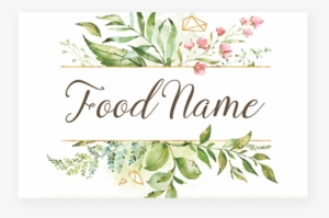 Watercolor Baby Shower Food Tent Cards By Littlesizzle - Minimalist Greenery Save The Date #125737