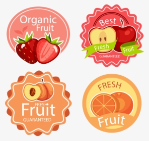 Label Fruit Sticker Strawberry - Fruit Sticker Png #126334