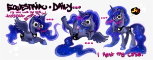 Dezy-x29, Banner, Cheese, Cute, Edit, Equestria Daily, - Cute Princess Luna #126841