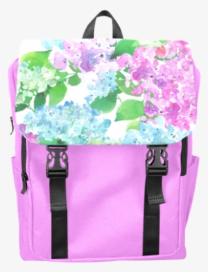 Watercolor Hydrangea Casual Shoulders Backpack - Suicide Squad Oxford Fabric Shoulders Backpack Bag #127198