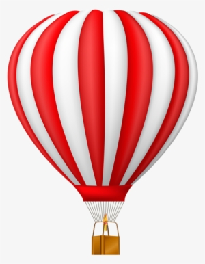 Red Hot Air Balloon Transparent Png Clip Art - Hot Air Balloon Png #127705