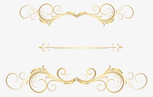 Gold Decorative Lines Png Clip Library Stock - Ornament Png #128061