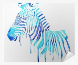 Watercolor Zebra Head - Watercolor Animals Abstract #128487
