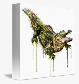 Alligator Watercolor Painting By Marian Voicu - Alligator Watercolor Painting #128816