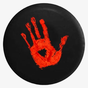 Zombie Bloody Handprint Jeep Camper Spare Tire Cover - Jeep #129045