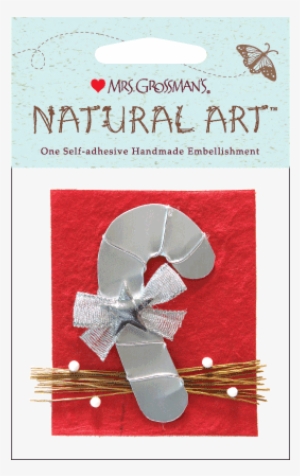 Silver Candy Cane, Stickers, Mrs - Mrs. Grossman's Natural Art-white Hydrangea #129220