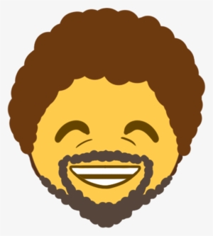 Bobross Discord Emoji - Bob Ross Face Cartoon #129320