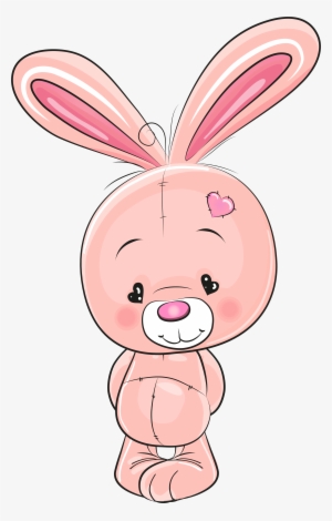 Cute Pink Bunny Png Clip Art Image - Rabbit Cartoon Png #129427