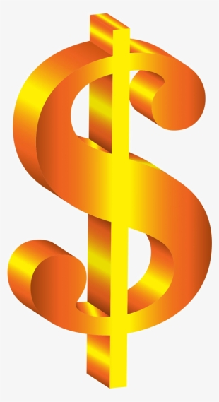 Golden Dollar Sign Png Image - Dollar Sign Clipart Transparent #129503