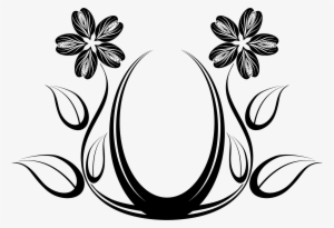 Floral Png - Black Floral Design Png #129985