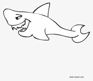 Black And White Shark Png Clip At - Great White Shark #1200181