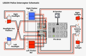 A Power Functions Extension Wire Discreetly Feeds Out - Police Car Wiring #1201967