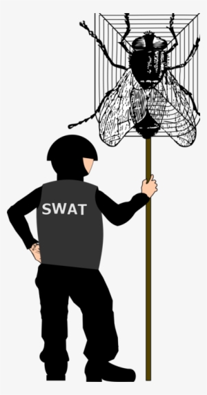 Drawing Swat Diagram Emergency Police - Cafepress Custom Housefly Throw Pillow #1202352