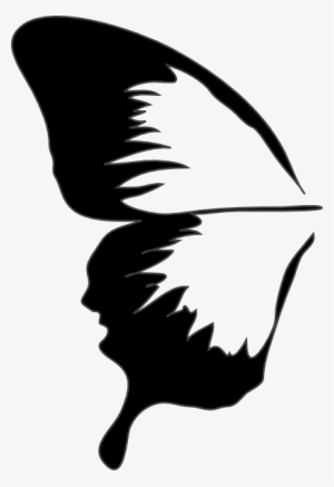 Half Of A Butterfly Clip Art - Butterfly Clip Art #1203653