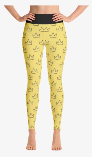 Basquiat Samo Crown Pattern High Waist Leggings - Cool Rogue Yoga Pants #1203884