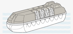 Cruise Ship Clipart Life Boat - Inside Modern Lifeboats #1204936