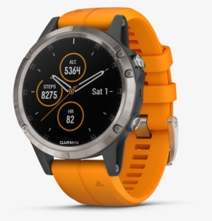 Garmin Fenix 5 Plus Sapphire, Titanium With Solar Flare - Garmin Fenix 5x Plus #1205038