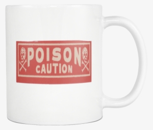 Poison Caution Skull Crossbones Vintage Label Halloween - Coffee Cup #1205085