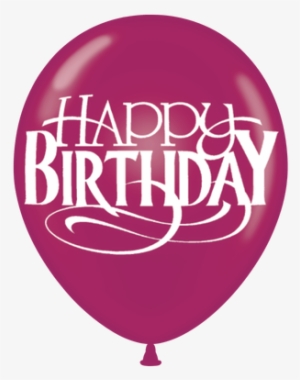 Happy Birthday Balloons In Maroon #1205451