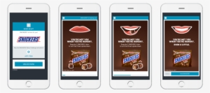 User Drags The The Snicker Bites Into The Mouth - Iphone #1206024