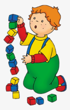 Caillou's Friend Leo Playing With Building Blocks - Leo El Amigo De Caillou #1206821