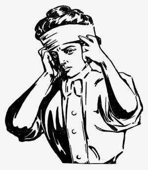 Stress Drawing Headache - Headache Clipart Black And White #1207563