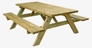Outdoor Table - Rectangular Picnic Bench - 6 Seater #1207633
