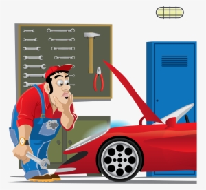 Picture Freeuse Library Car Clip Art Repair Transprent - Car Mechanic Illustration Png #1207808