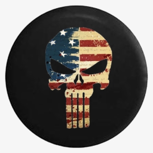 American Flag Tattered Distressed Tactical Punisher #1208692