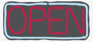 Neon Open Sign Png Clip Arts #1209129