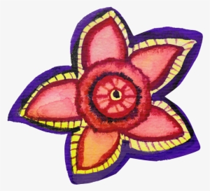 Fiesta Flores 10 Hand Painted Watercolor Flowers 300 - Watercolor Painting #1209286